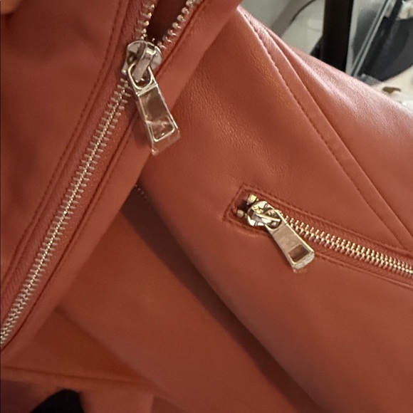 Eloquii faux leather jacket size 18-20 mauve pink color like new - Picture 6 of 6